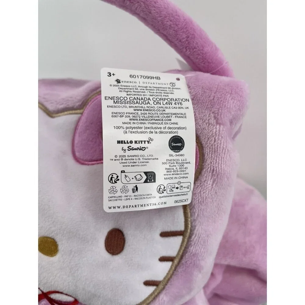 New! Hello Kitty Packable Plush Throw 60/45‎ inch PINK Blanket Christmas NWT